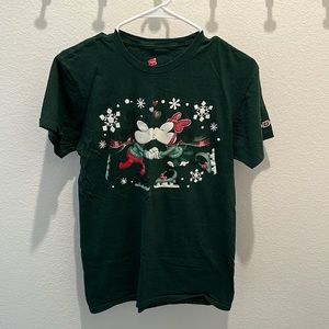 Unisex Walt Disney World Mickey Minnie Christmas Kissing T Shirt Small